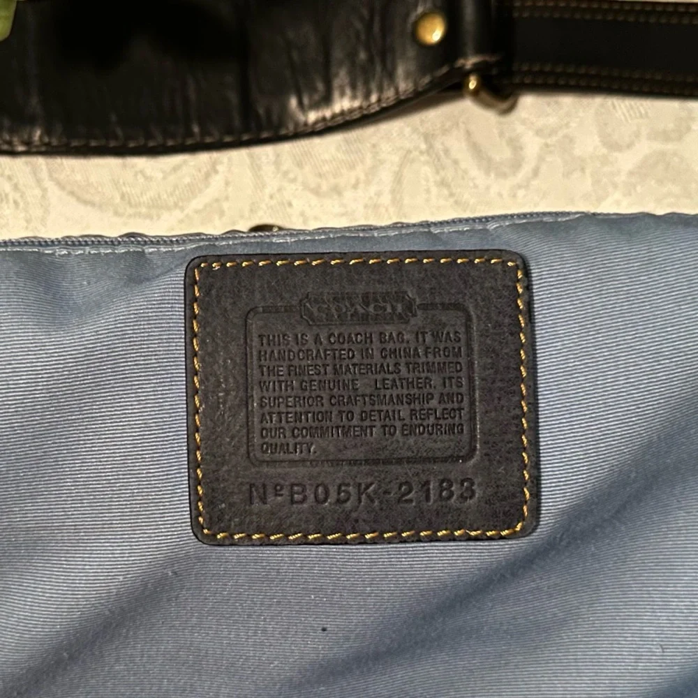 Rare Limited Edition Vintage Coach Y2K Denim Blue Tie-Dye Signature Hobo
